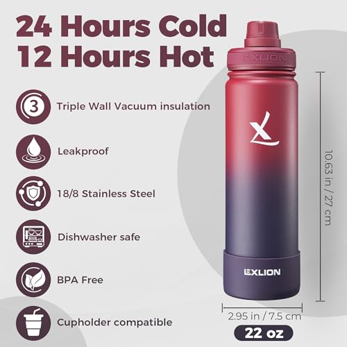 Tea Infuser Water Bottle 22 Oz (Dark Rainbow / 22 Ounces)
