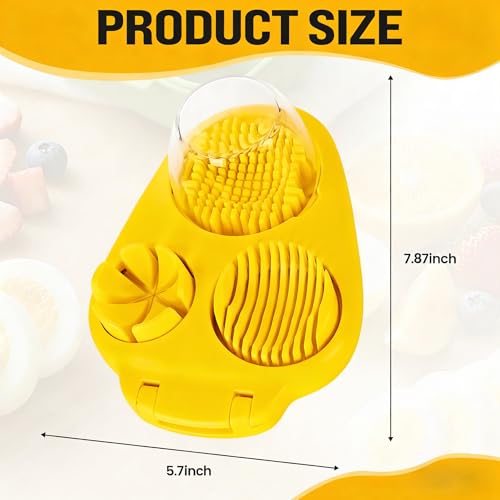 3‑in‑1 Hard Boiled Egg Slicer Cutter Dicer Chopper