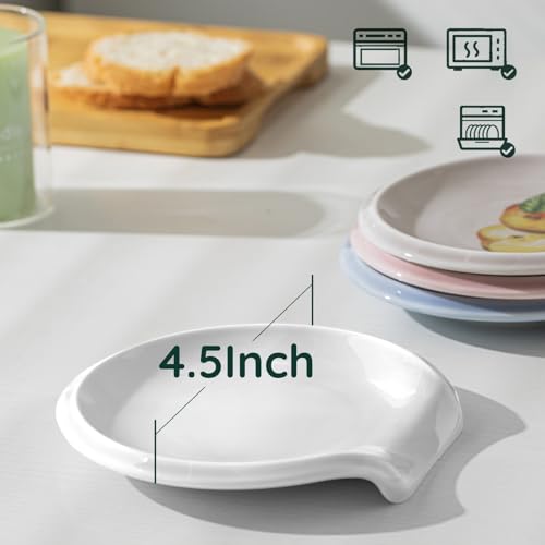 HOMBENE Spoon Rest (4.5 Inch / White Round)