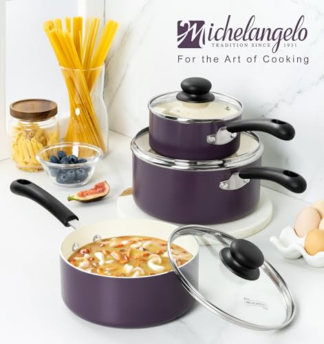 Nonstick Sauce Pan with Lid (3 Count)
