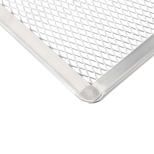 Pizza Screen 11 x 16 Inch 2 Pack Rectangular Aluminum Pizza Pan Restaurant (2 Count)