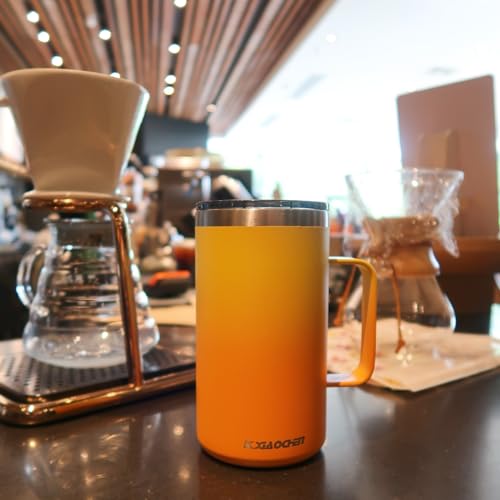 20 oz Insulated Coffee Mug (A1.Mango Yellow / 20 ounces (1 pack))