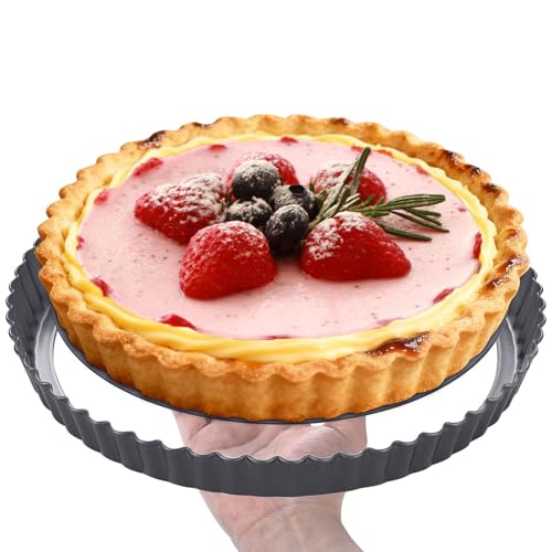 10 Inch Nonstick Tart Pan with Removable Bottom (10 inch x 1.2 inch - 1 pack)