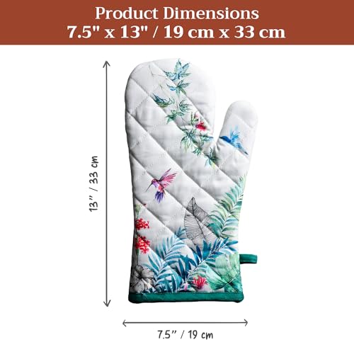 Maison d'Hermine Oven Gloves 100% Cotton Oven Mitt (011 - Tropiques / 7.5" x 13" (Oven Mitt))