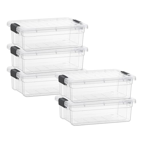2.3 Quart Clear Plastic Storage Containers with Lids (2.3 Quart)
