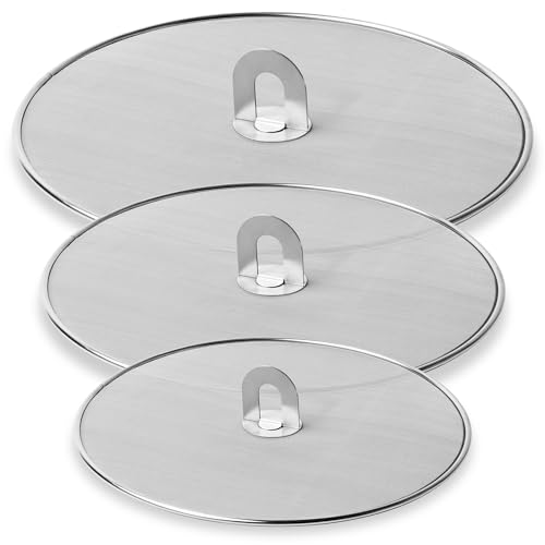 3 Pack - 10", 11.5", 13" Splatter Screens Set for Frying Pan (3 Count)