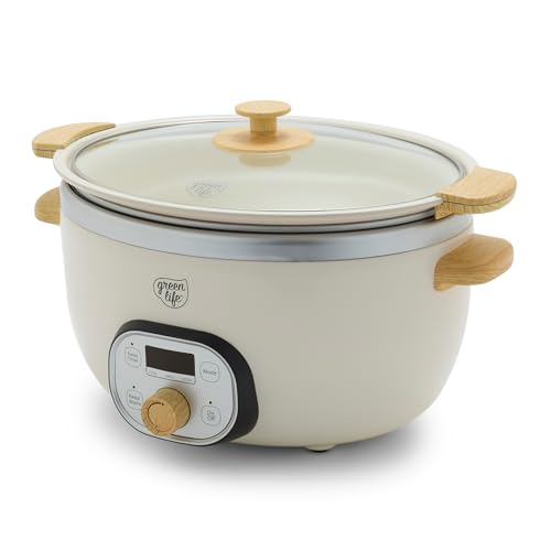 6QT Ceramic Nonstick Slow Cooker (Cream / 6 Quarts)
