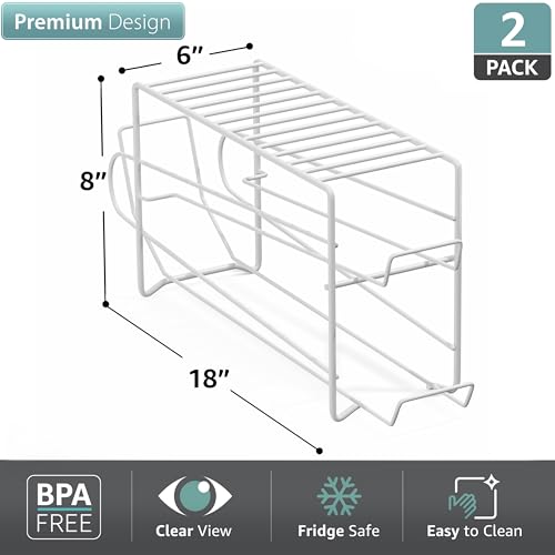 Soda Can Dispenser Rack for Fridge (12 Count)