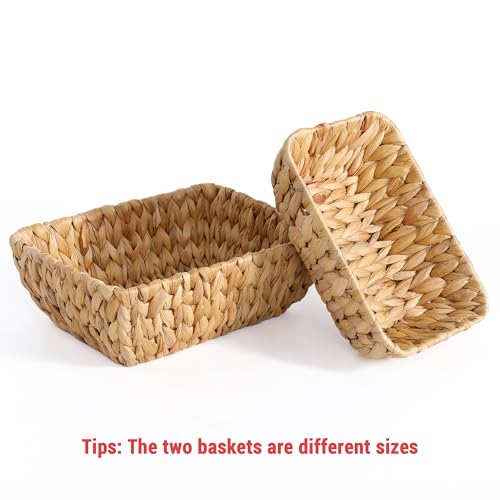 Small Wicker Baskets for Organizing 2 Pack