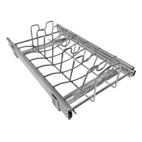 Slide Out Pan and Pot Lid Organizer For Under Cabinet (Pot lid organizer)