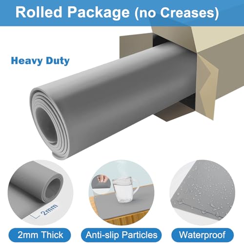 Silicone Mats for Kitchen Counter 47"x23.6"x0.08” (Dark Gray / 47"L x 23.6"W)