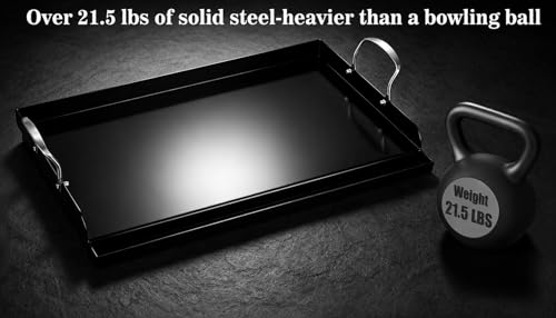 25" x 16" Cast Iron Grill Griddle Kit (25.1" x 16.1" x 2.7")