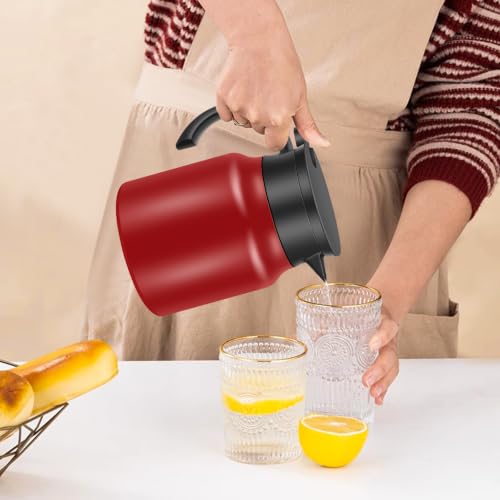 2 PCS 30 OZ Thermal Coffee Carafe (Red / 30 oz)