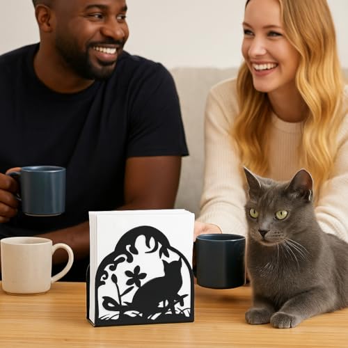 Black Cat Napkin Holder for Table