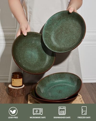 Stoneware Dinnerware Sets for 4 (Sage Green / Set (12pcs))