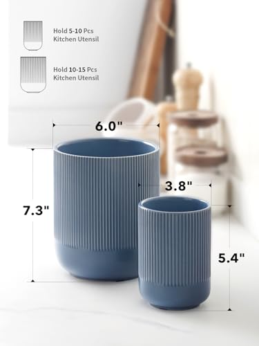 Utensil Holder for Kitchen Counter (Dusty Blue)