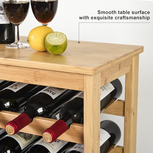 42 Bottles Bamboo Wine Rack (Natural / 7-Tier)