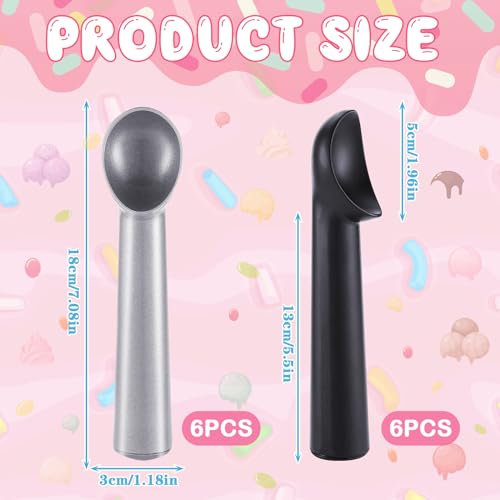 12 Pcs Ice Cream Scoop Set (12 Count)