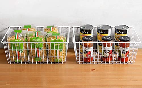 Wire Storage Baskets (6 Pack / White)