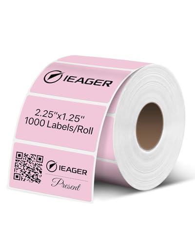 2.25x1.25 Inch Thermal Labels (2.25"x1.25" / Pink)