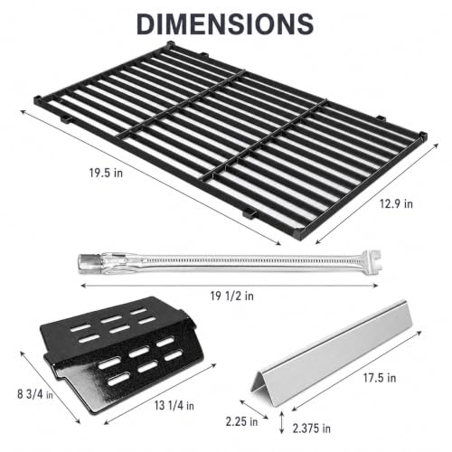 Grill Parts for Weber Genesis 300 Series Grills with Front Control (17.5" x 2.25" x 2.3751" - 7620 Genesis 300)