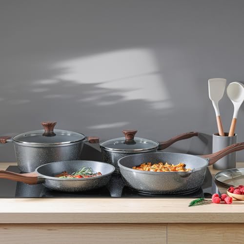 Nonstick Cookware Set 13 Pcs (Gray)
