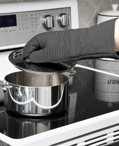 Silicone Oven Mitts (Pewter / 2 Pack)