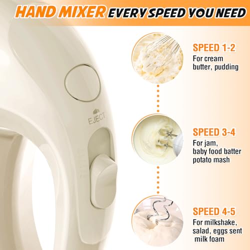 Handmixer Electric Handheld (Beige)