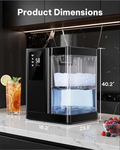 Nugget Ice Maker 44lbs (Pure Black / 44lbs)