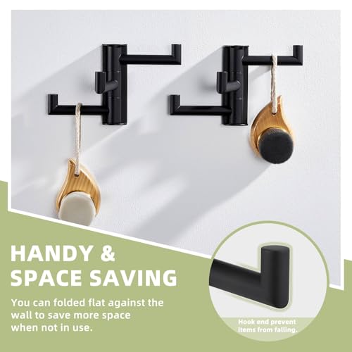 Bathroom Towel Hook Matte Black (2 Pack / Matte Black)