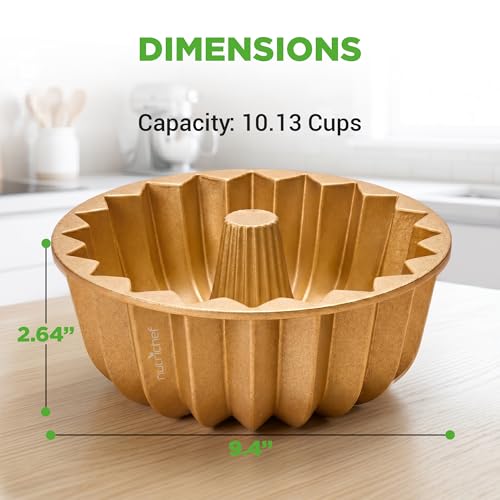 Cake Pan 10 Cups Die Cast Fluted Aluminum Cake Mold