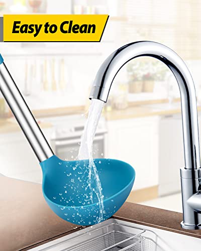 Silicone Soup Ladle Spoon Kitchen Utensils (2 Count)