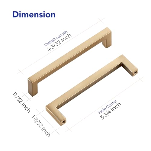Champagne Bronze Cabinet Handles Cabinet Pulls 3 (Champagne Bronze / Flat Black 3-3/4'' Hole Center)