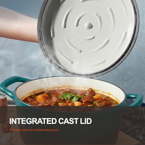 Enameled Cast Iron Dutch Oven (5.5 Quart / Forest Green)