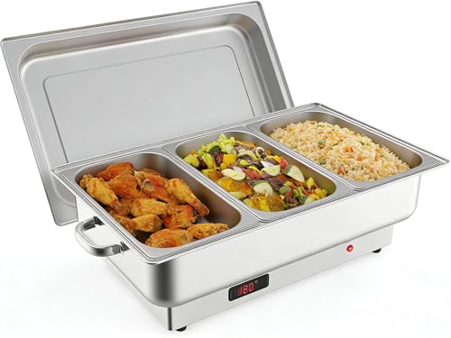 Electric Chafing Dish Buffet Set (3 x 1/3 Pan)