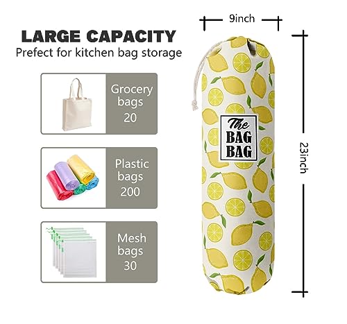 C 1 Lemon Grocery Bags Holder & Organizer (Lemons 02)