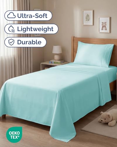 Twin Size 3 Piece Sheet Set (22 - Spa Blue / Twin)