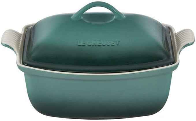 Le Creuset Heritage Stoneware Deep Baker with Lid, 4.5 qt., Artichaut
