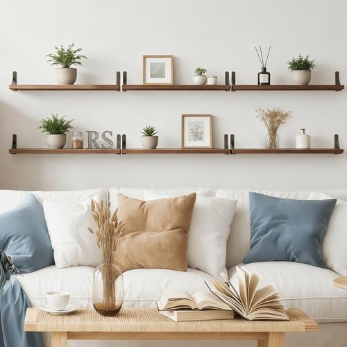 23.6in Floating Shelves for Wall Home Decor (Brown / 23.6 x 6.1 x 0.59 inches)