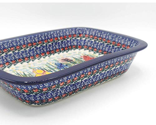 Polish Pottery Ceramic 10" Rectangular Baking Dish
