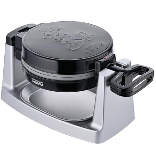 Mickey Mouse Waffle and Donut Maker with 3 Sets of Removable Nonstick Ceramic Plates (Black)