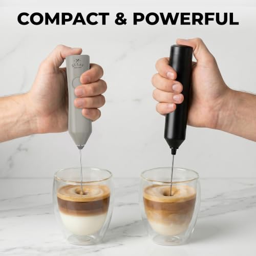 Rechargeable Milk Frother Handheld (ZK Dynamic Tornado Light Gray / Rechargeable Z1 Motor Max)