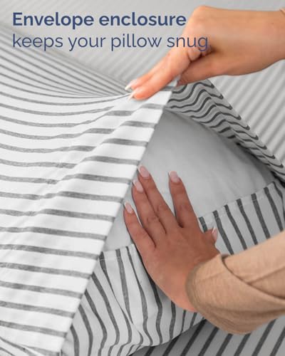 Twin XL Size 3 Piece Sheet Set (45 - Grey Stripes 2 / Twin XL)
