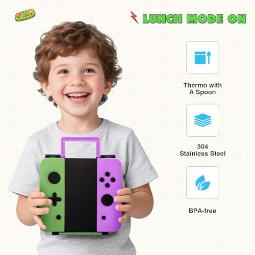 Game Bento Box for Kids (Green-Purple)