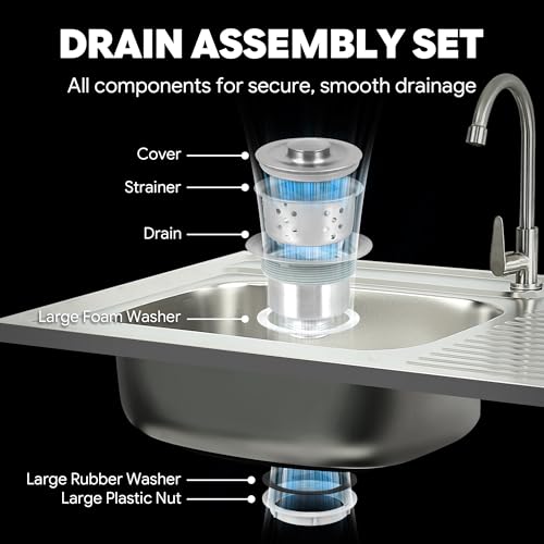 35" Movable Outdoor Grill Cart with Stainless Steel Sink & Faucet (Sliver)