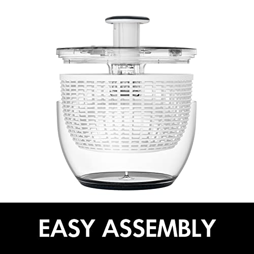 Salad Spinner Large Lettuce Spinner Kitchen Gadgets (6.3QT / White)