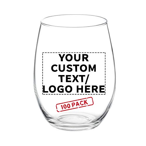 100 ARC Stemless Wine Glasses Set (100 Count)