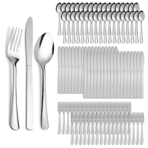 108pcs Silverware Set (108PCS Dinner Forks+ Dinner Spoons+ Dinner Knife)