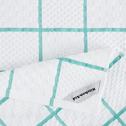 Quilted Cotton Terry Cloth Oven Mitt (Aqua Sky)