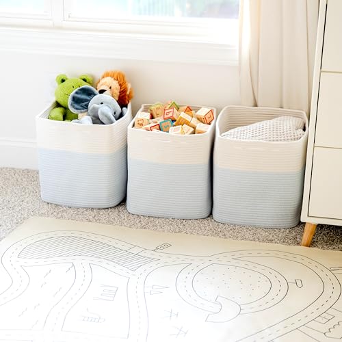 13x15x13 Kallax Storage Cubes Bins (Off White & Mixed Blue / 15 x 13 x 13 (Kallax))